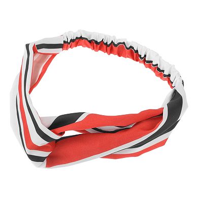 Fashion Stripe Pattern Cross Elastic Hairband for Women 1 Pc