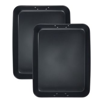 Set of 2 Baking Sheet Pans, Rectangular Warp Resistant Nonstick Cake Pan, Large Thick Sheet Pans