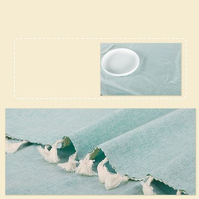 1Pcs Waterproof Table Cloth, Kitchen Dining Table Cover for Farmhouse Holiday Camping, 55.12"x35.43"