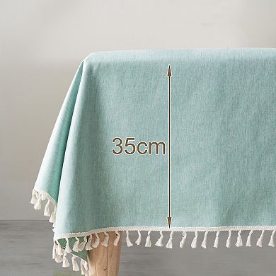 1Pcs Waterproof Table Cloth, Kitchen Dining Table Cover for Farmhouse Holiday Camping, 55.12"x35.43"