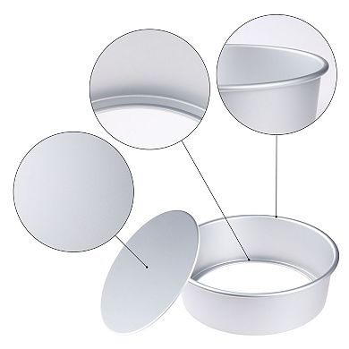 Baking Sheet Pan Set of 2, Warp-Resistant Nonstick Round Cake Pan, Thick Sheet Pans for Oven Cooking