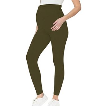 Women's Maternity Over The Belly Pregnancy Yoga Pants High Waisted Active Wear Workout Leggings