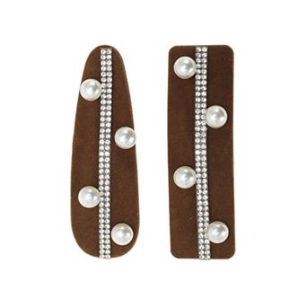 Elegant Faux Pearl Hair Clips for Home 2 pc