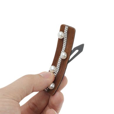 Elegant Faux Pearl Hair Clips for Home 2 Pcs