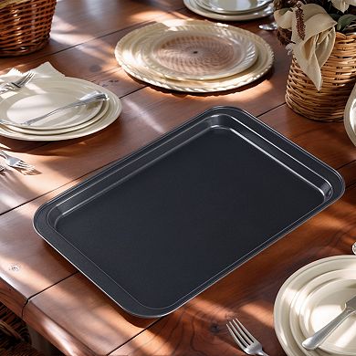 Baking Sheet Pan Set of 3, Rectangular Warp Resistant Nonstick Cake Pan, Large Thick Sheet Pans