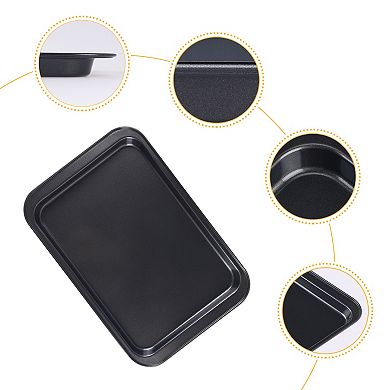 Baking Sheet Pan Set of 3, Rectangular Warp Resistant Nonstick Cake Pan, Large Thick Sheet Pans