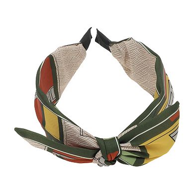 Wide Tie Bow Geometric Headbands for Women 1 Pc