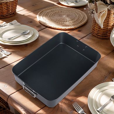 1 Pcs Baking Sheet Pan, Warp Resistant Nonstick Cake Pan with Handle, Large Sheet Pans for Roasting