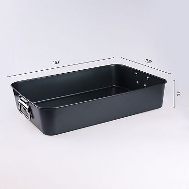1 Pcs Baking Sheet Pan, Warp Resistant Nonstick Cake Pan with Handle, Large Sheet Pans for Roasting