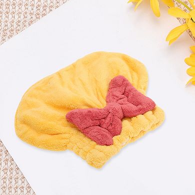 Water-absorbent Bow Hair Drying Towel 1 Pc