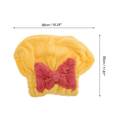 Water-absorbent Bow Hair Drying Towel 1 Pc