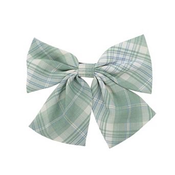 Simple Plaid Bow Hair Clips 1 pc