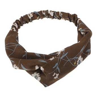 Fashion Chrysanthemum Pattern Cross Elastic Hairband for Women 1 pc