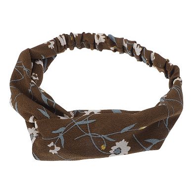 Fashion Chrysanthemum Pattern Cross Elastic Hairband for Women 1 Pc