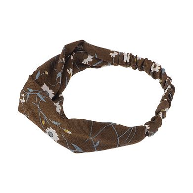 Fashion Chrysanthemum Pattern Cross Elastic Hairband for Women 1 Pc