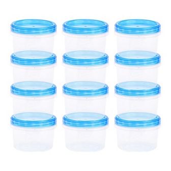 12 Pack Plastic Meal Prep Food Storage Containers w Lids, Leakproof Lunch Box for Microwave, Freezer