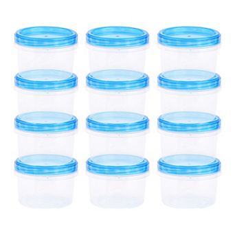 12 Pack Plastic Meal Prep Food Storage Containers w Lids, Leakproof Lunch Box for Microwave, Freezer
