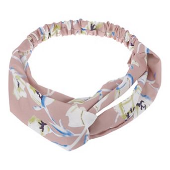 Fashion Lily Pattern Cross Elastic Hairband for Women 1 pc