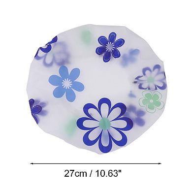 5 Pcs Floral Single Layer Shower Cap for Bathroom