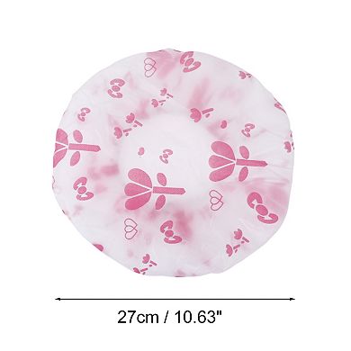5 Pcs Print Single Layer Shower Cap for Bathroom