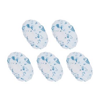 5 pc Print Single Layer Shower Cap for Bathroom