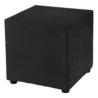 1 pc Square Sofa Cover 18x18x18inch Stretch Polyester Washable Stool Slipcovers Elastic Protector