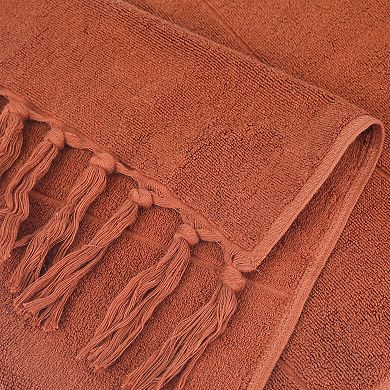 4Pcs Comfort Decorative Turkish Hand Towels and Quick Drying Striped Pattern Hand Towel Set, 14"x30"