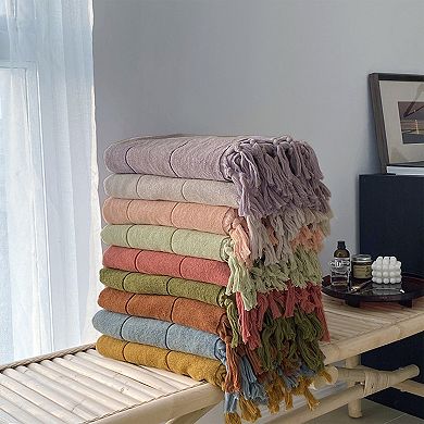 4Pcs Turkish Hand Towel Set Cotton Absorbent Soft Farmhouse Decorative Towels, 14"x30"&13"x29"