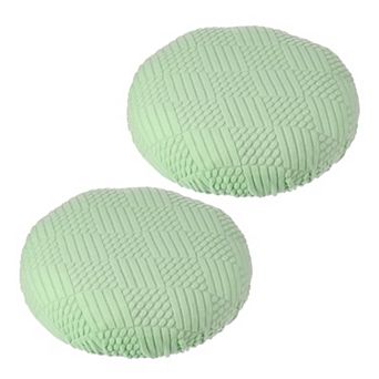 2 pc Round Elastic Washable Cushion Slipcover, Stretchy Bar Seat Cover for 14"-18" Chair