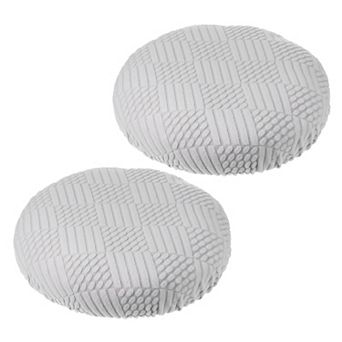 2 pc Round Elastic Washable Cushion Slipcover, Stretchy Bar Seat Cover for 14"-18" Chair