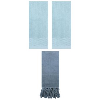 3 pc Decorative Turkish Hand Towels and Soft Embroidery Pattern Hand Towels Set, 14"x30"