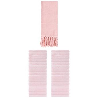 3 pc Striped Pattern Decorative Comfort Towel and Cotton Turkish Hand Towels Set, 14"x30"