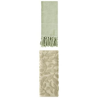 2 pc Decorative Turkish Hand Towels and Soft Absorbent Jacquard Pattern Boho Hand Towels, 14"x30"