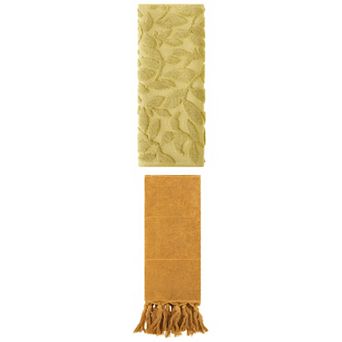 2 pc Decorative Turkish Hand Towels and Soft Absorbent Jacquard Pattern Boho Hand Towels, 14"x30"