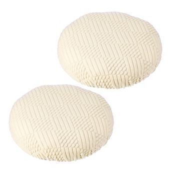 2 pc Round Elastic Washable Cushion Slipcover, Stretchy Bar Seat Cover for 11"-14" Chair
