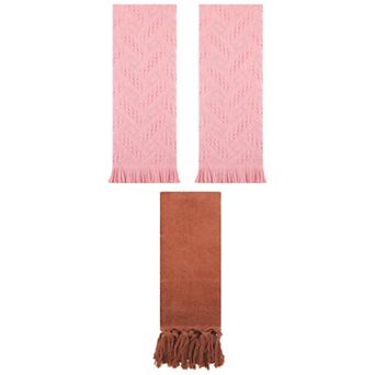 3 pc Decorative Turkish Hand Towels and Jacquard Pattern Boho Hand Towel Set, 14"x30"&13"x29"