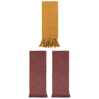 3 pc Decorative Turkish Hand Towels and Jacquard Pattern Boho Hand Towel Set, 14"x30"&13"x29"