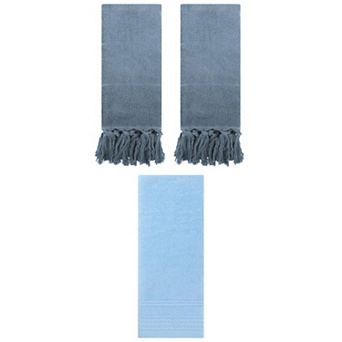 3 pc Comfort Decorative Turkish Hand Towels and Quick Drying Striped Pattern Hand Towels, 14"x30"