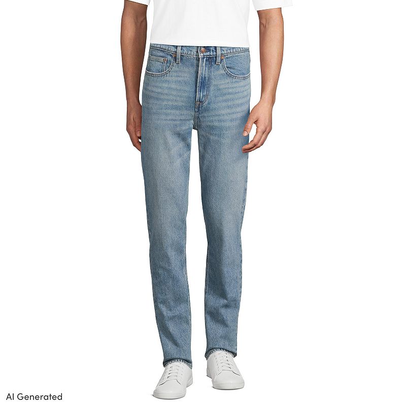 Men's Lands' End Stretch Slim Fit Jean, 