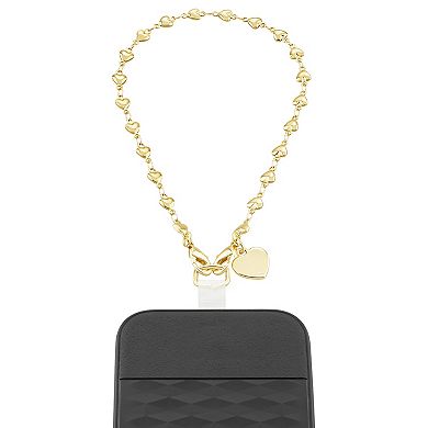 Emberly Mini Heart Chain Phone Charm Wristlet