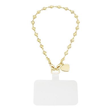 Emberly Mini Heart Chain Phone Charm Wristlet