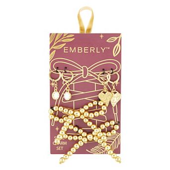 Emberly Bow & Heart Women's Charm Set