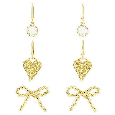 Emberly Bow & Heart Women's Charm Set