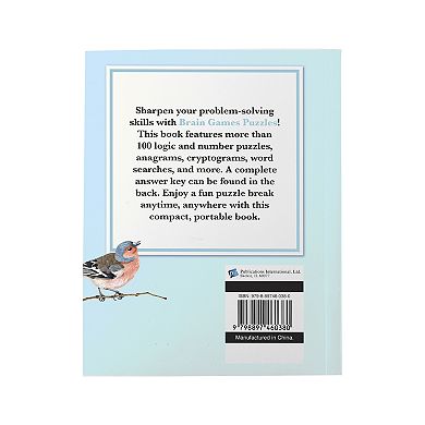 Brain Games Springtime Flowers Logic & Number Puzzles Activity Book