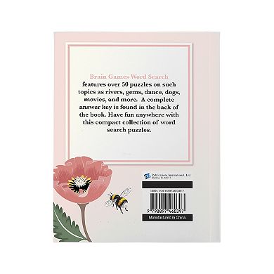 Brain Games Springtime Flowers Word Search Activity Puzzle Book
