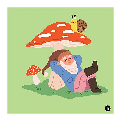 Brain Games Sticker By Number Keep Calm Gnome On Craft Kit Activity Book