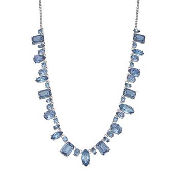 Simply Vera Vera Wang Silver Tone Blue Simulated Stone Collar Necklace