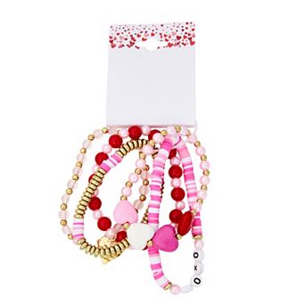 5 pc XOXO Beaded Bracelet Set