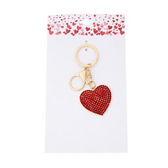 Bling Heart Bag Charm