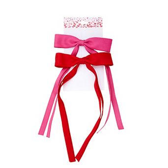 2 pc Satin Ribbon Hairclips